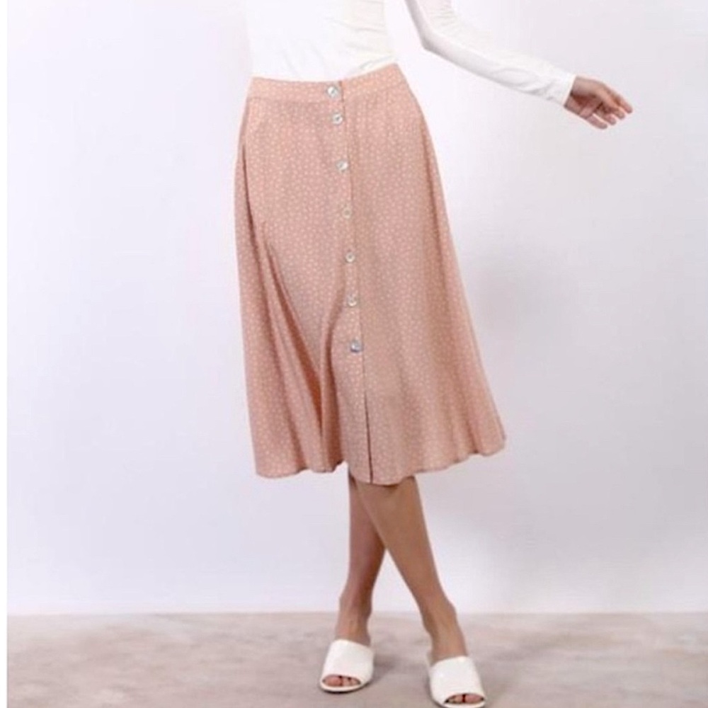 Breath of Youth Love Poems Midi Skirt in Light Pink